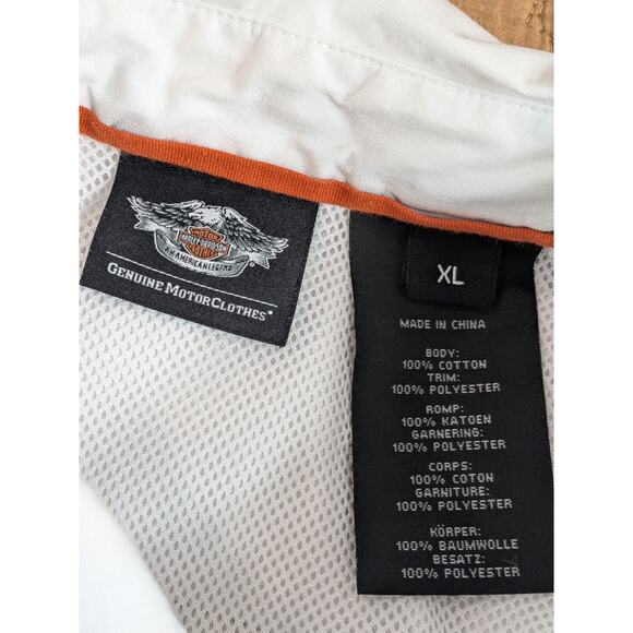 Harley Davidson Button Up Short Sleeve Collared Mens Shirt Adult XL Skull Biker - Picture 4 of 6